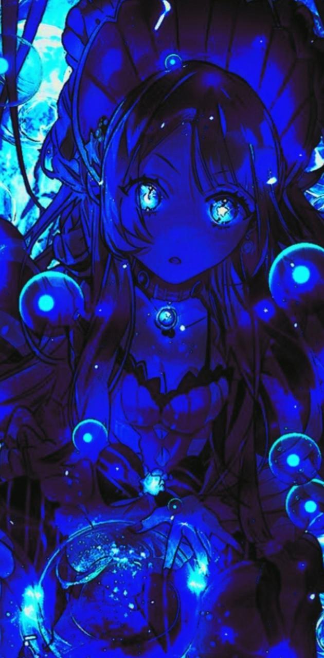 Anime Neon Blue Wallpapers Wallpaper Cave