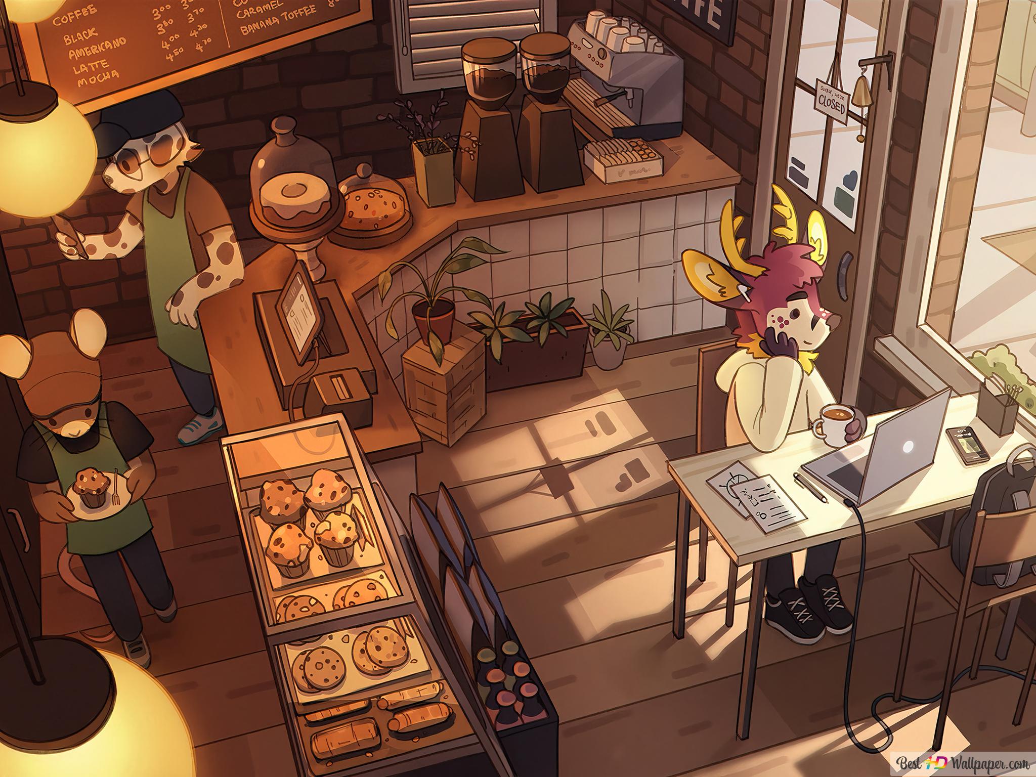 Lofi Coffee Shop Wallpapers Wallpaper Cave