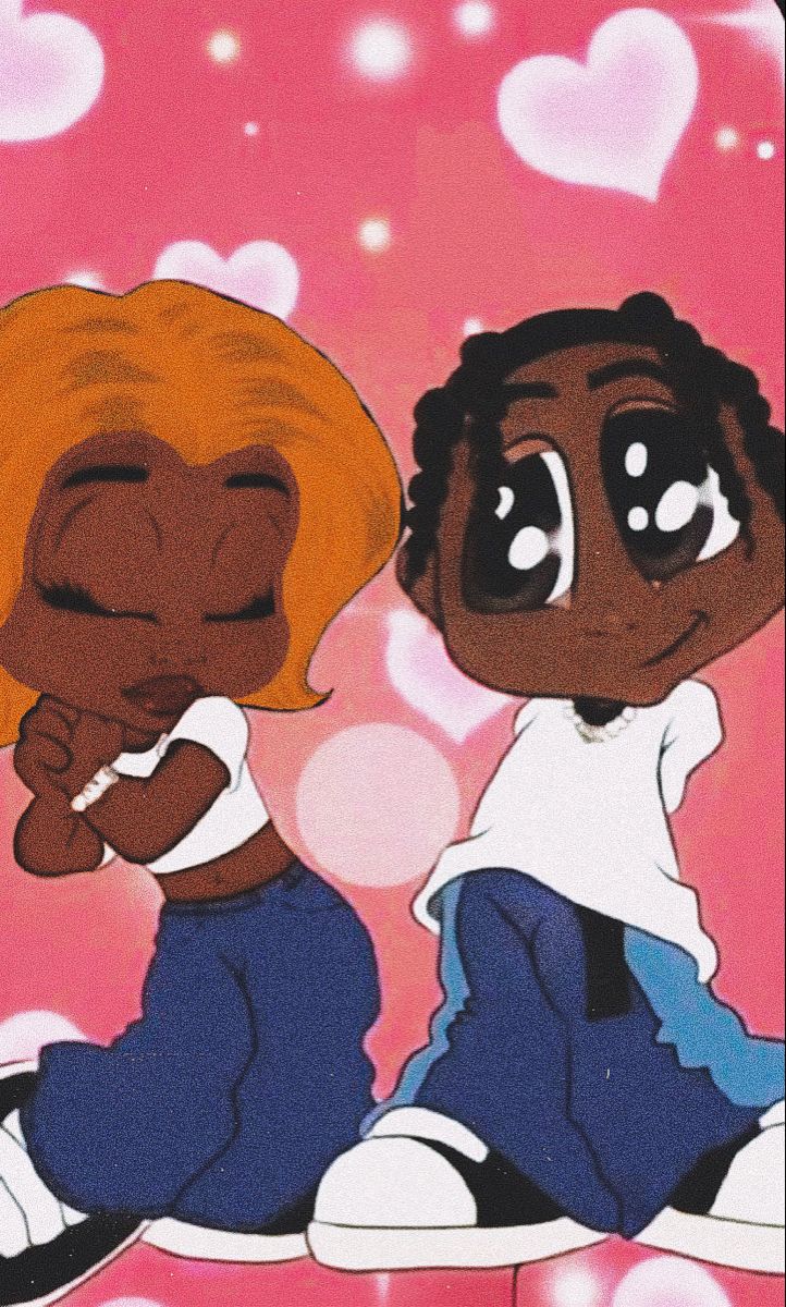 Black Couple Cartoon Wallpapers Wallpaper Cave