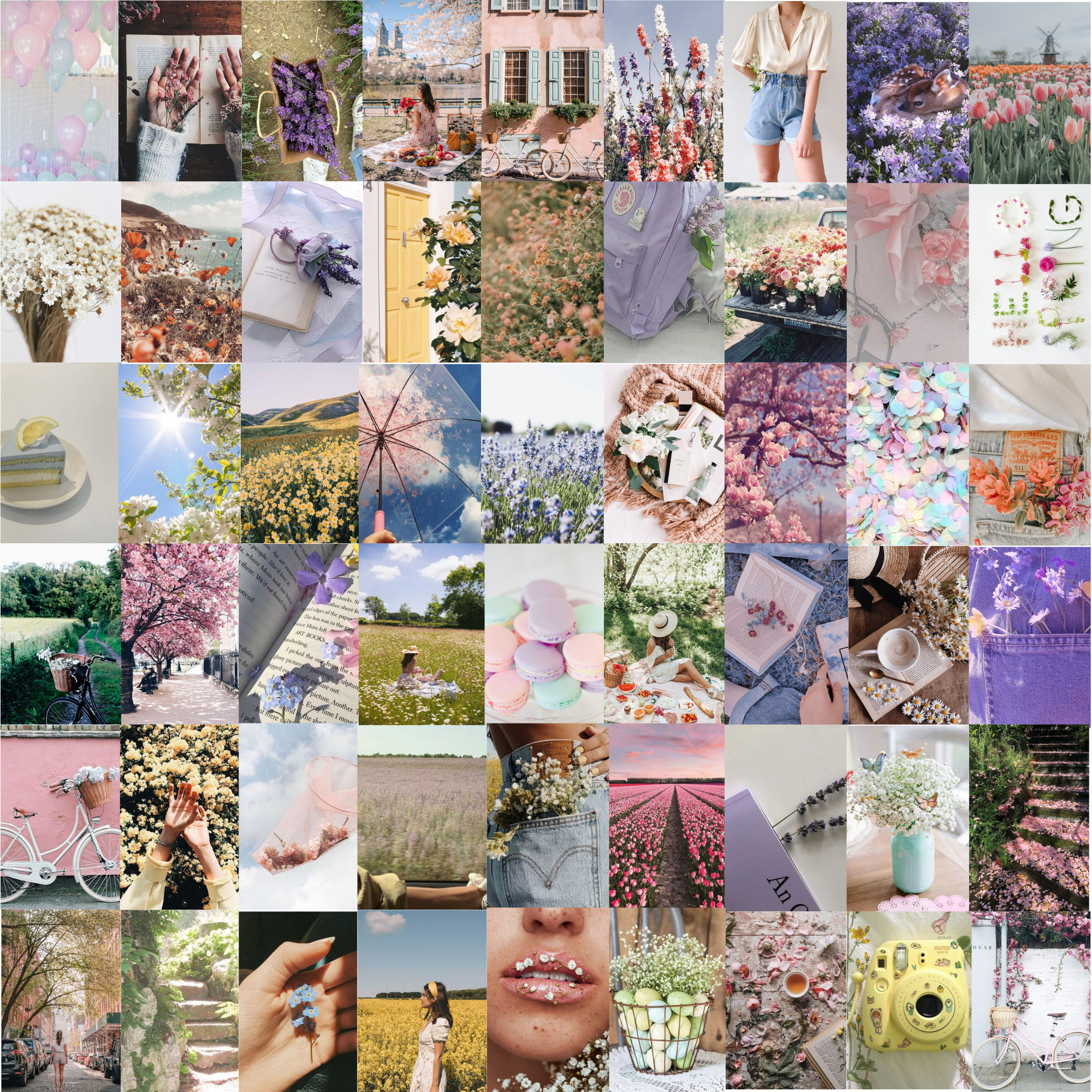 Aesthetic Vintage Spring Collage Wallpapers Wallpaper Cave