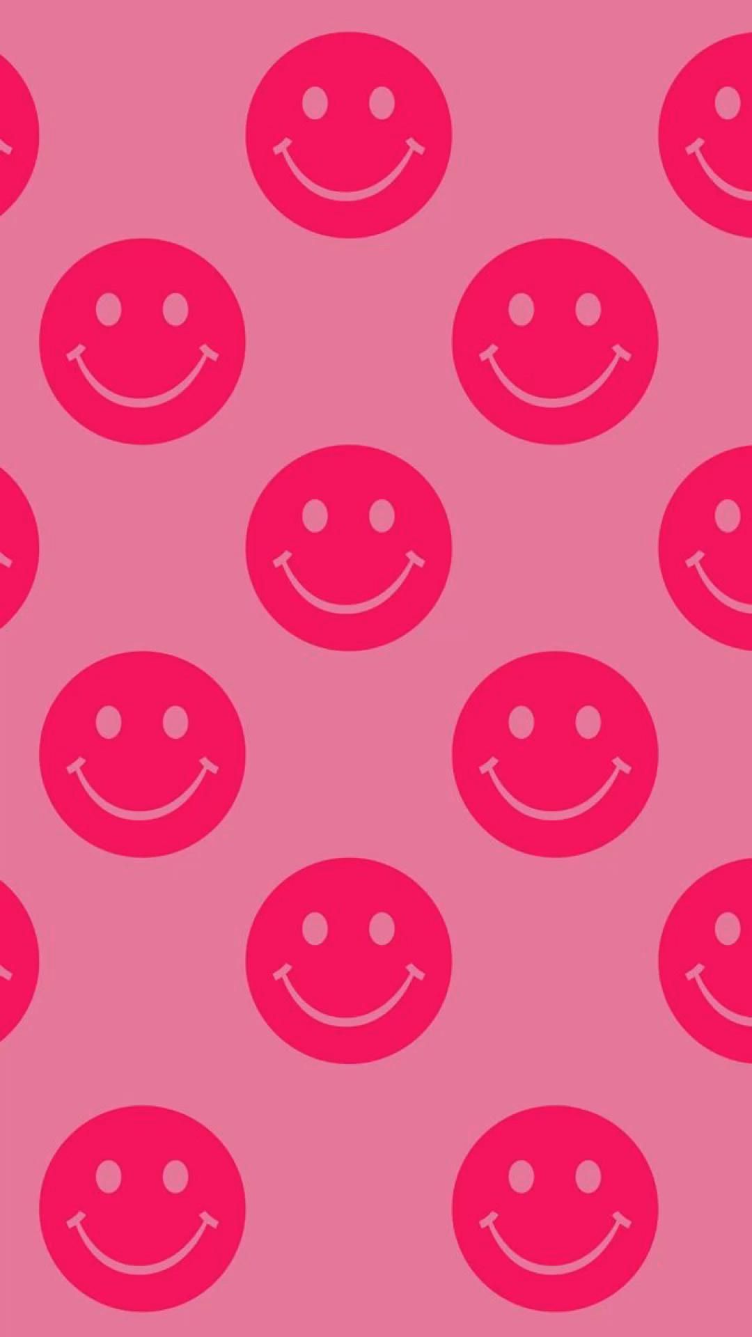 Preppy Pink Smiley Face Wallpapers Wallpaper Cave