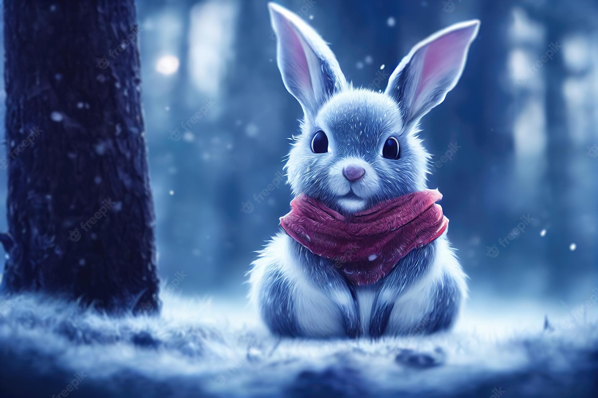 Cute Winter Bunny Wallpapers Wallpaper Cave