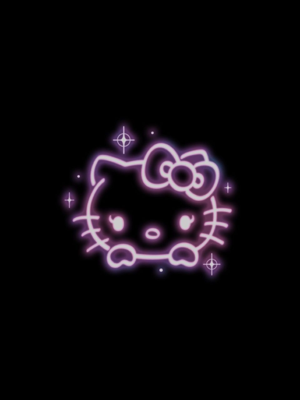 Neon Hello Kitty Background
