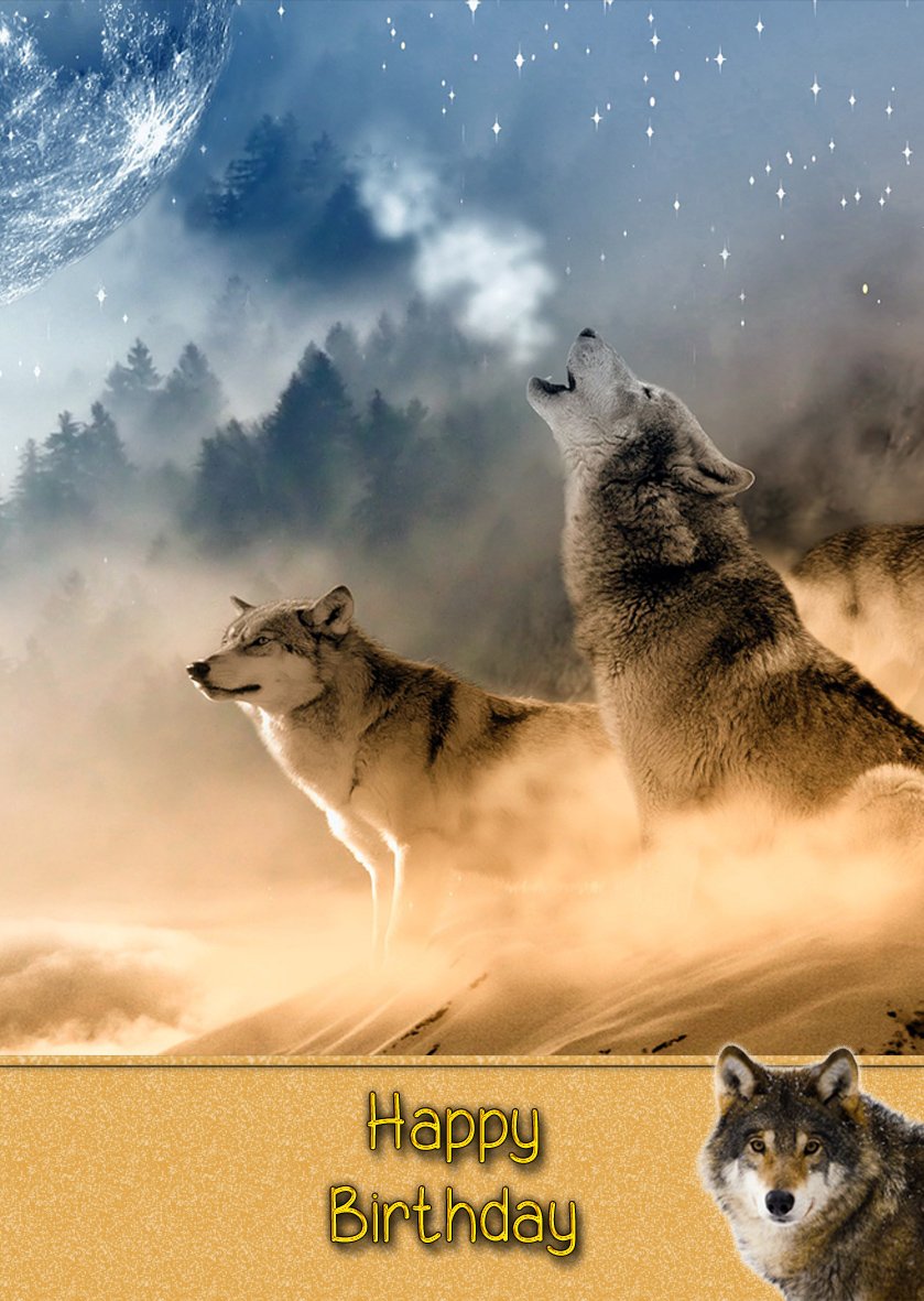 Happy Birthday Wolf Wallpapers Wallpaper Cave