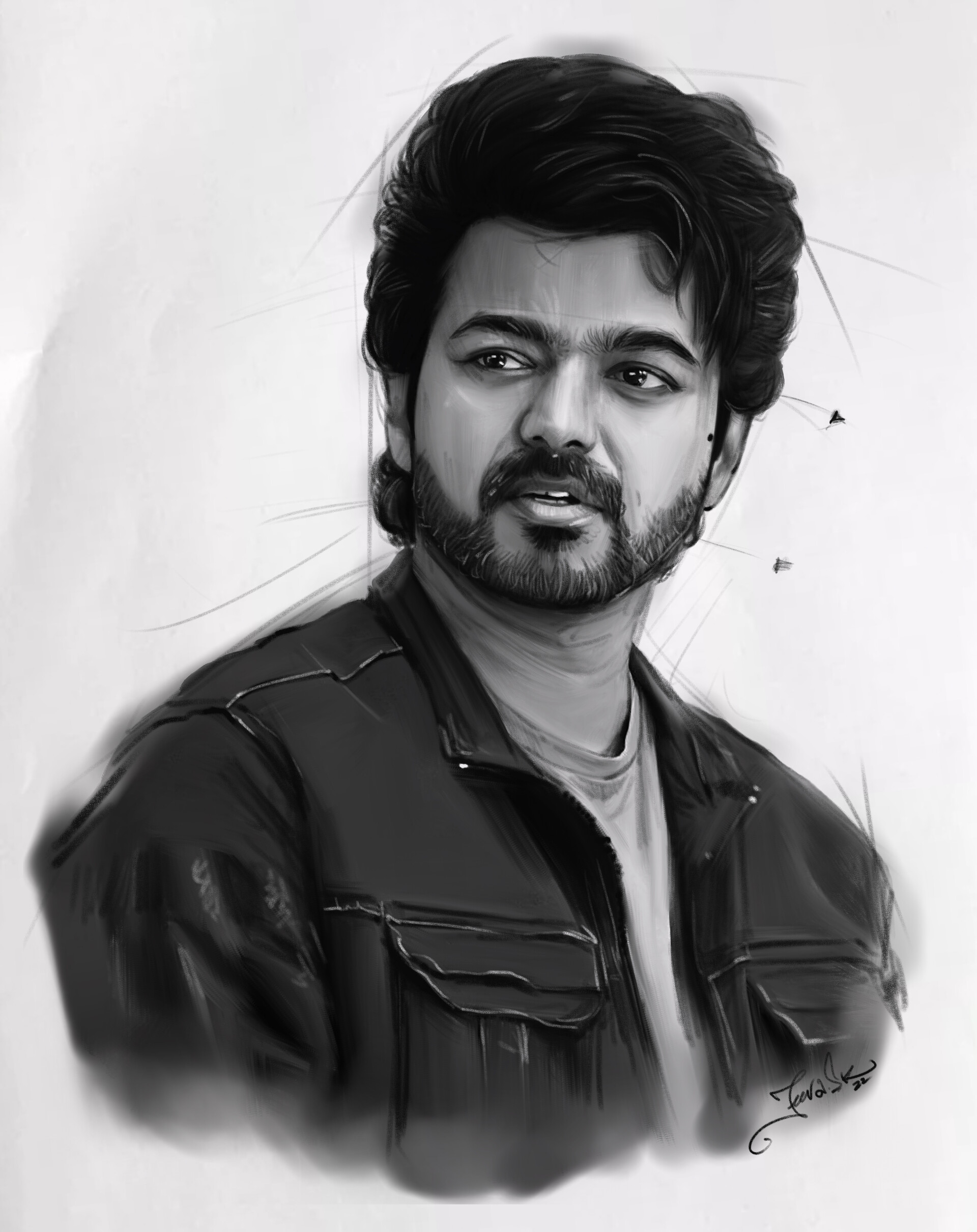 Top 137+ actor vijay pencil sketch best in.eteachers