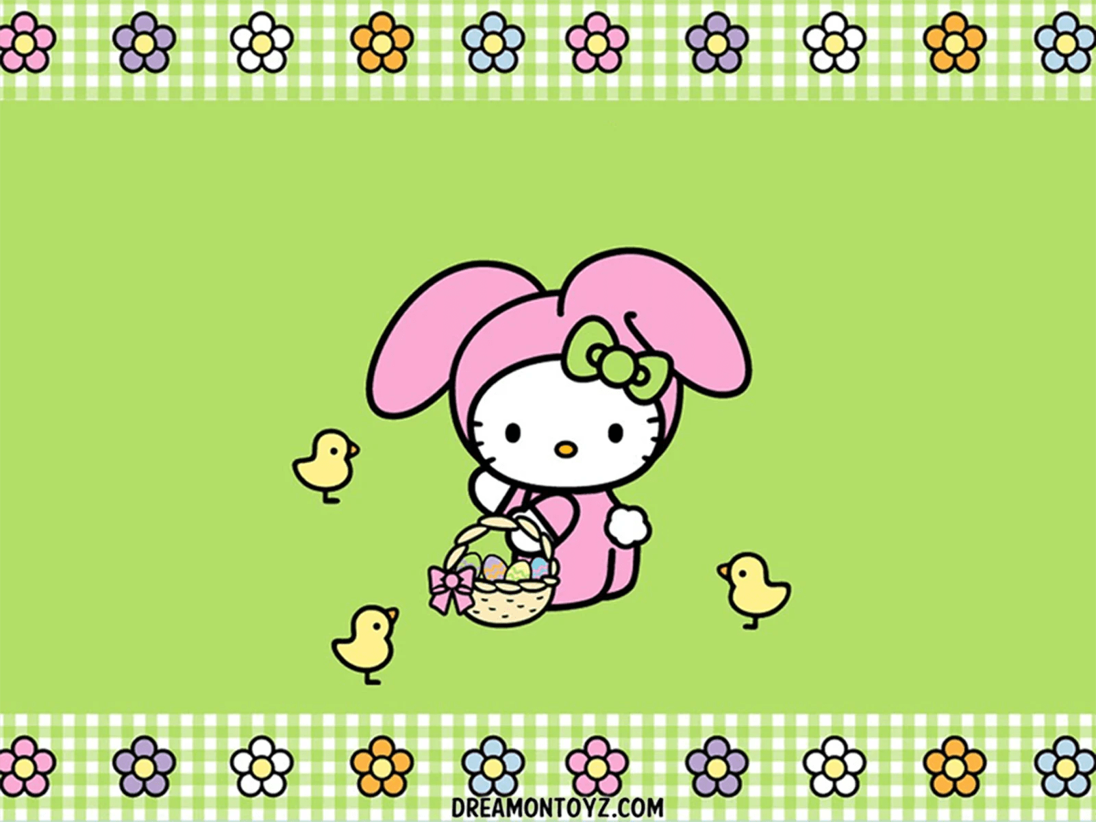 Green Hello Kitty Wallpapers Wallpaper Cave