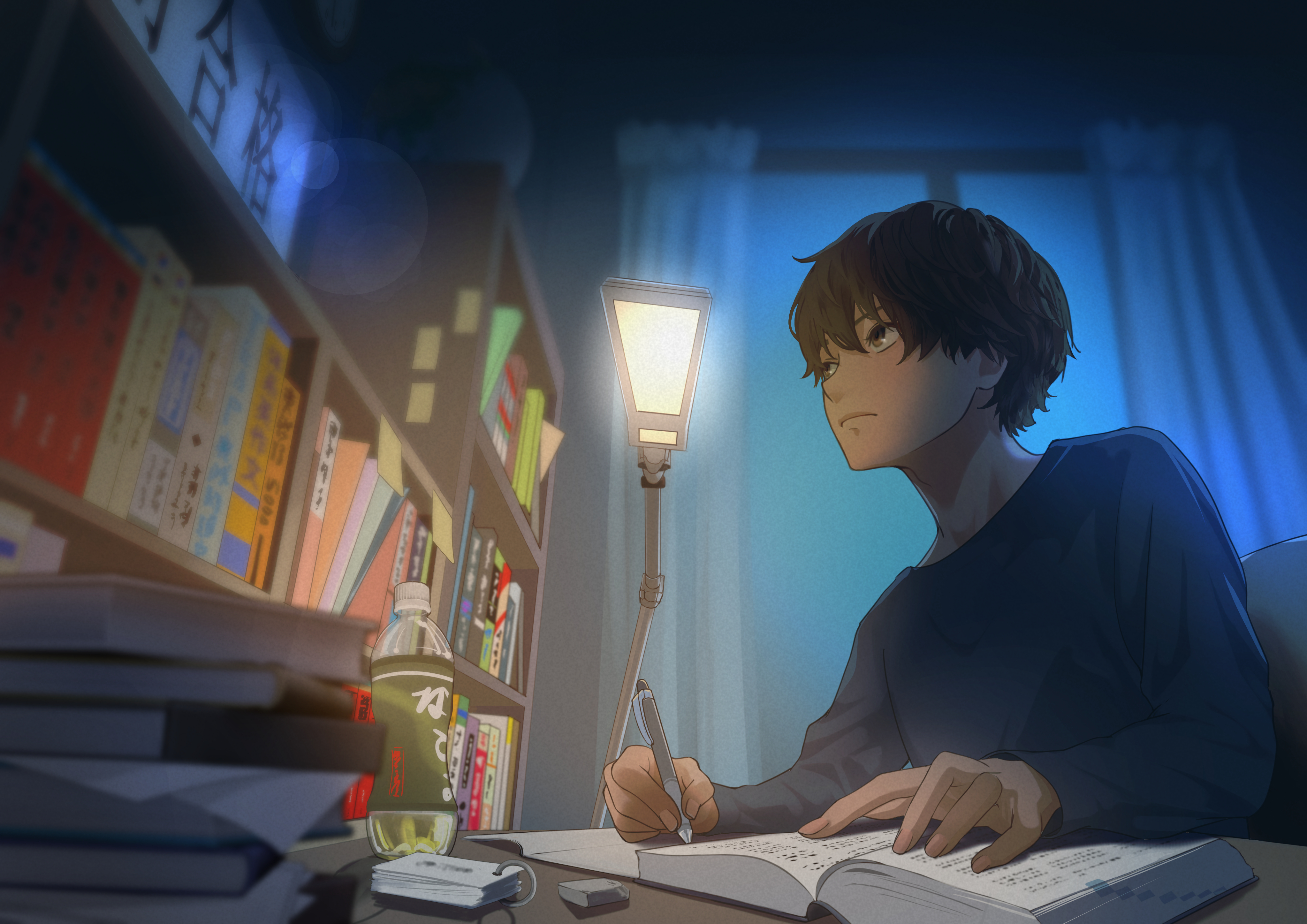 Anime Boy Reading Wallpapers Wallpaper Cave