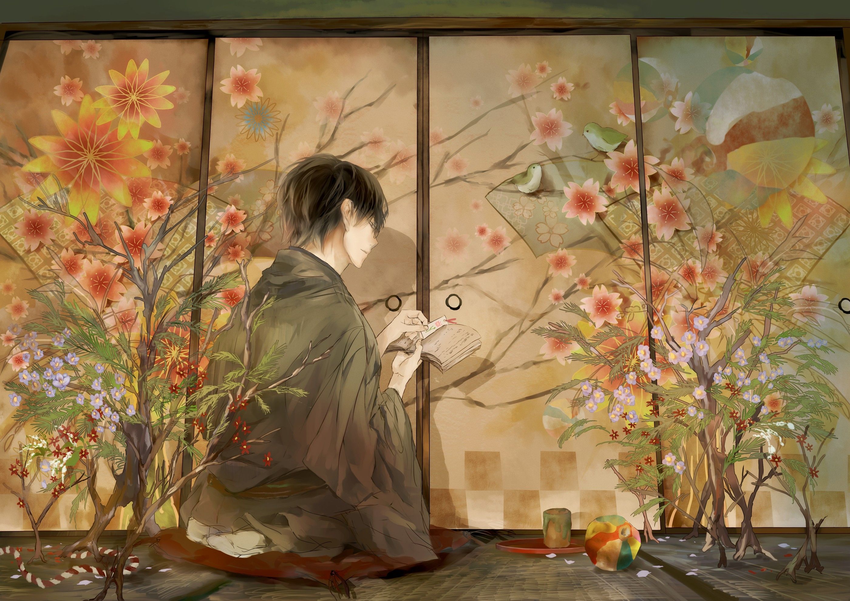 Anime Boy Reading Wallpapers Wallpaper Cave