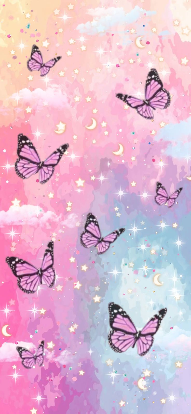Butterfly Glitter Wallpapers Wallpaper Cave
