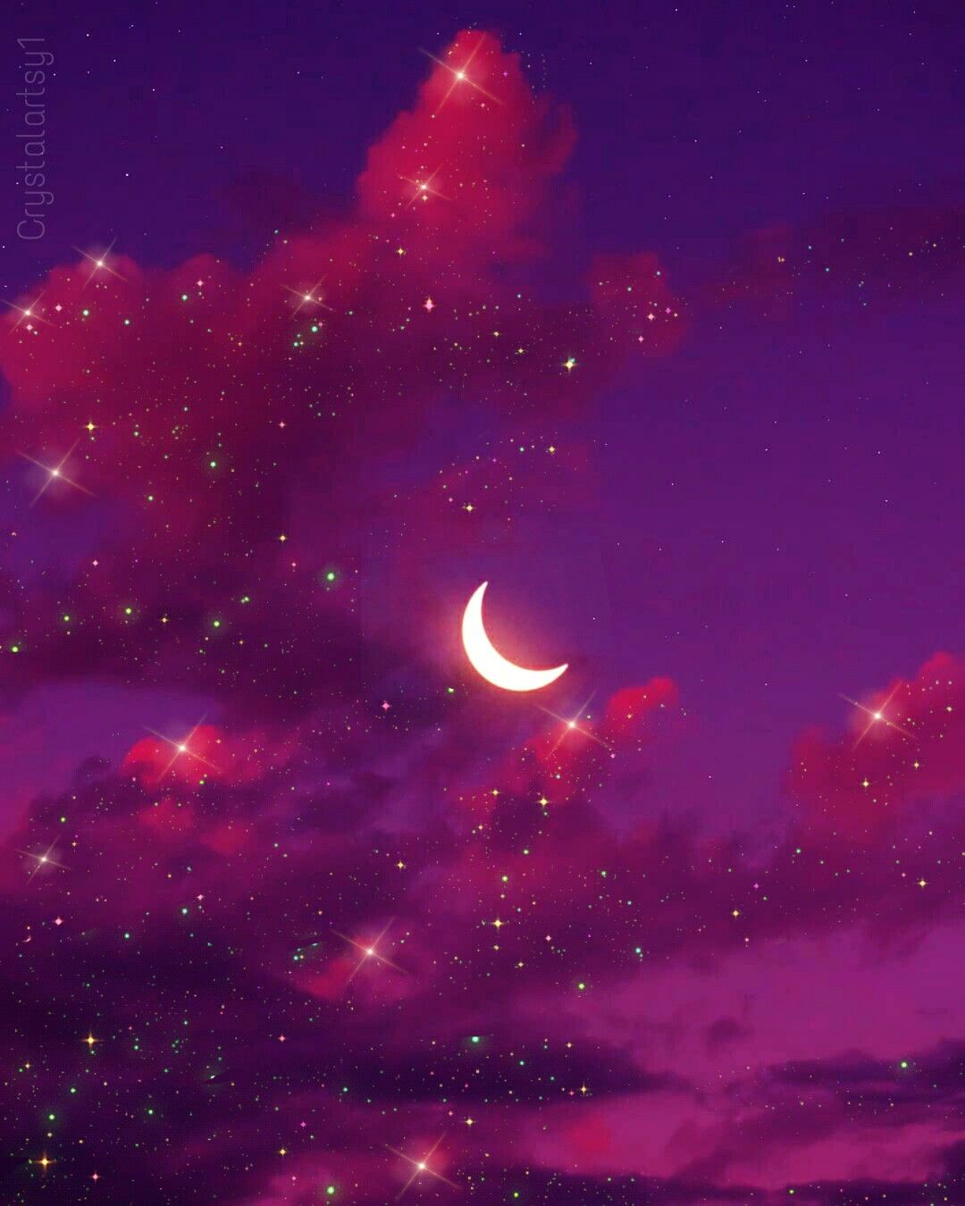 Glitter Moon Wallpapers Wallpaper Cave