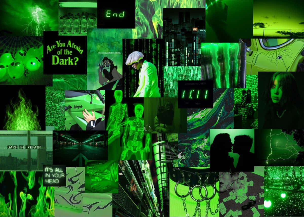 Dark Green Collage Wallpapers Wallpaper Cave