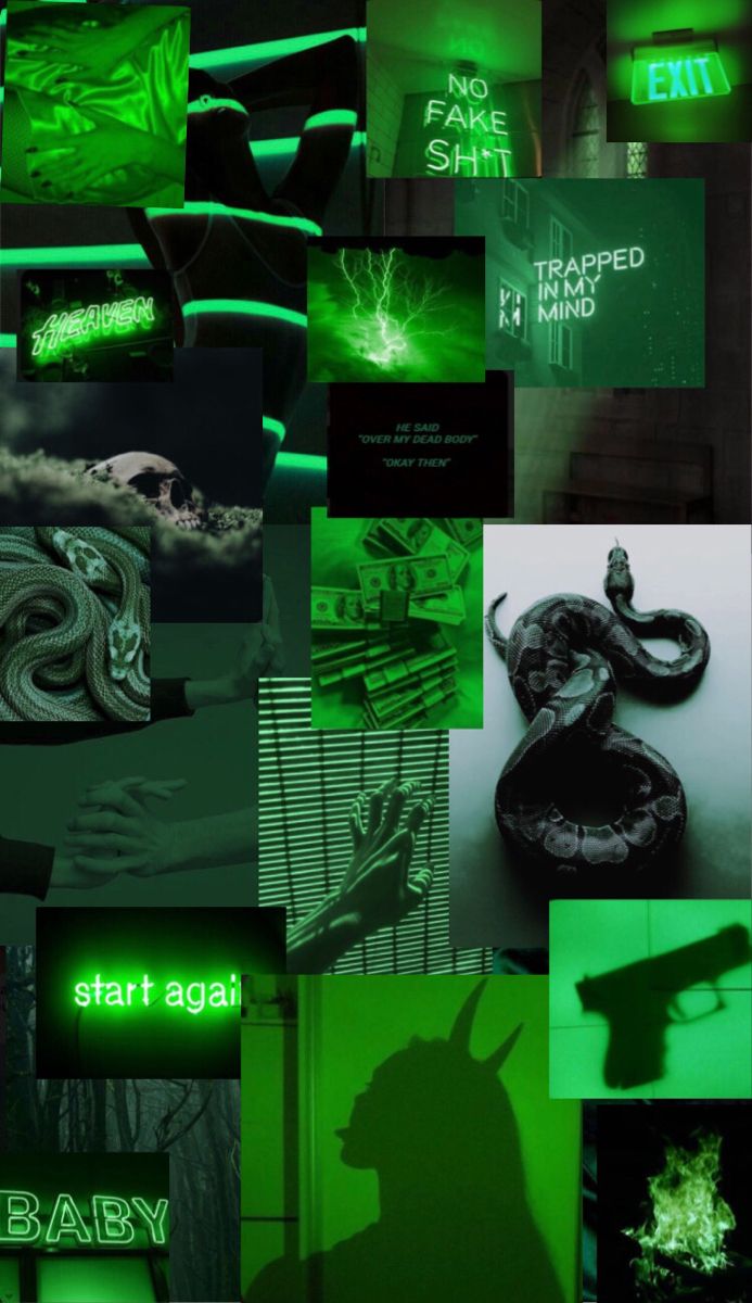 Dark Green Collage Wallpapers Wallpaper Cave
