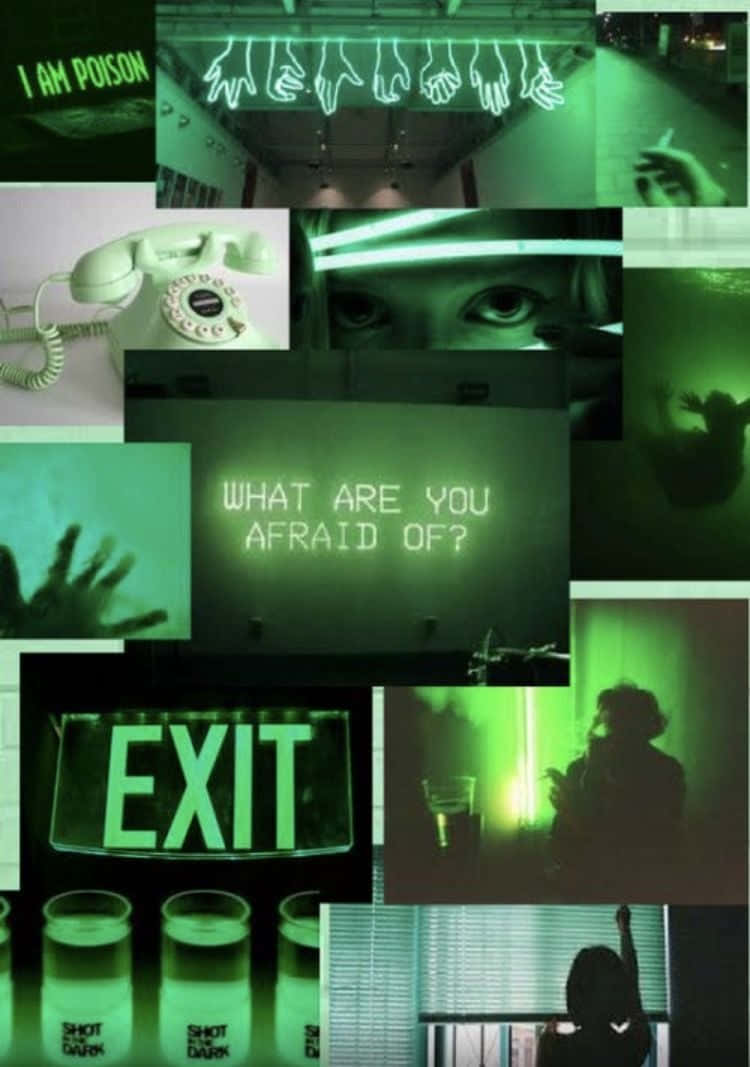 Dark Green Collage Wallpapers Wallpaper Cave