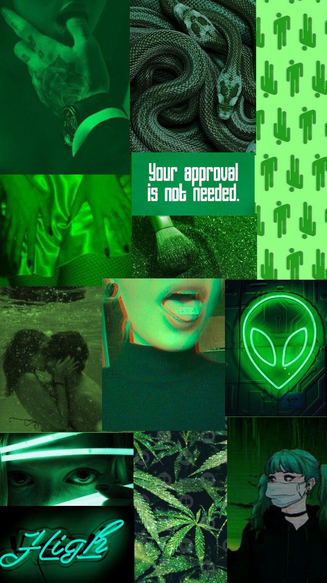 Dark Green Collage Wallpapers Wallpaper Cave