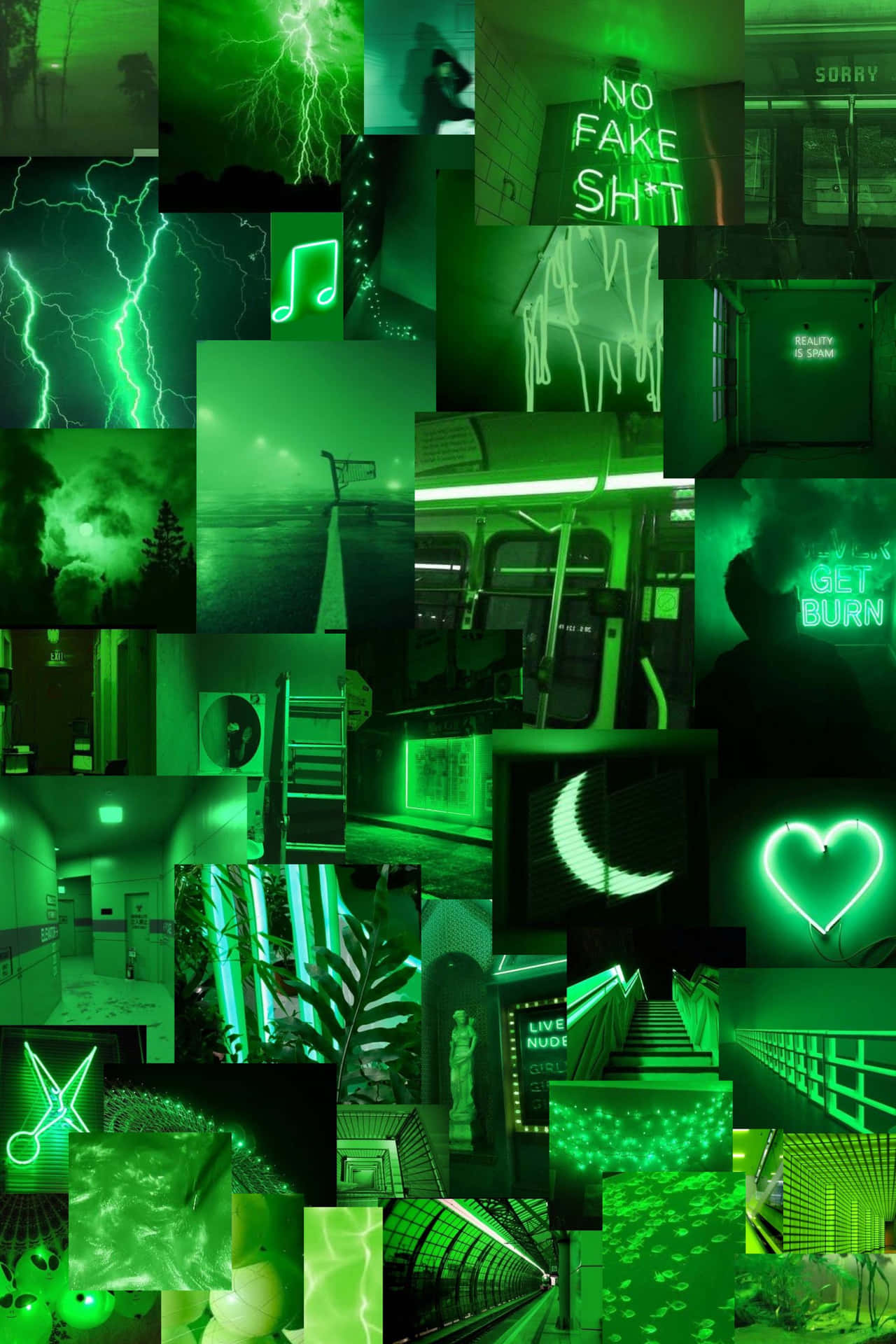 Dark Green Collage Wallpapers Wallpaper Cave