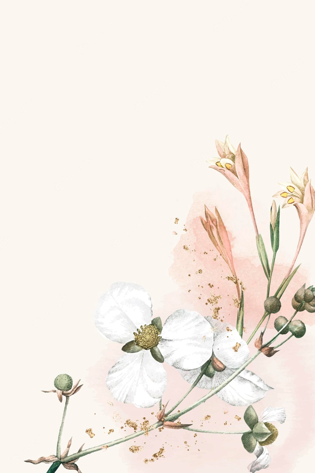 Beige Flower Wallpapers Wallpaper Cave
