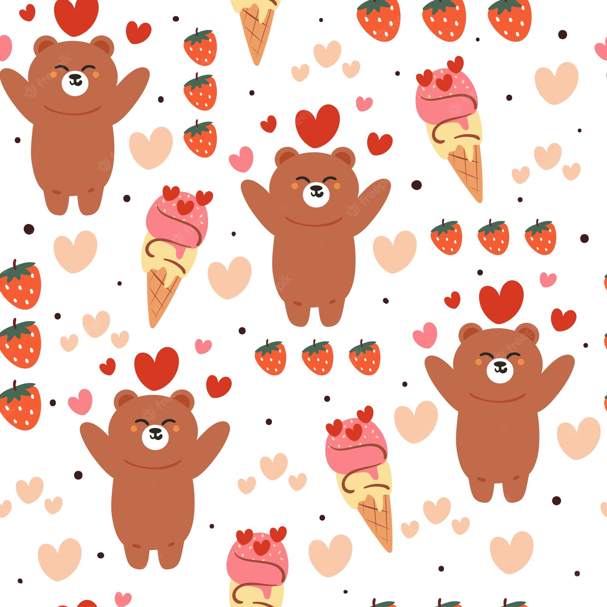 Strawberry Bear Wallpapers Wallpaper Cave