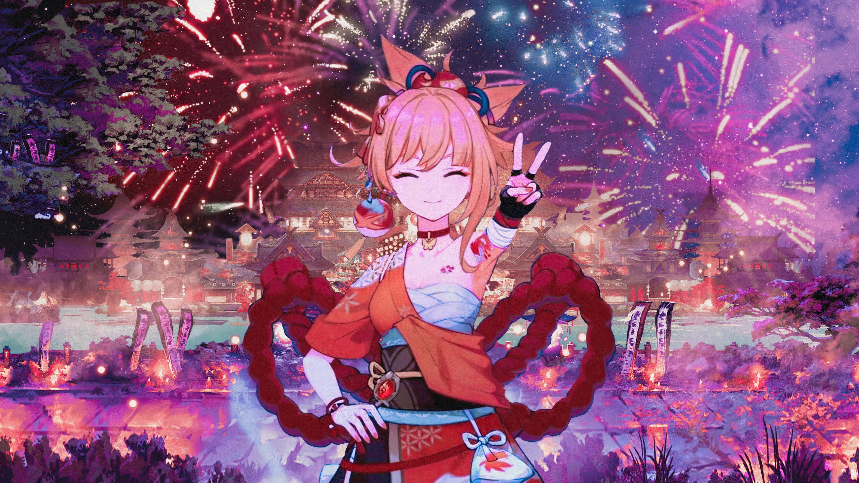 Genshin Impact Yoimiya Wallpapers Wallpaper Cave