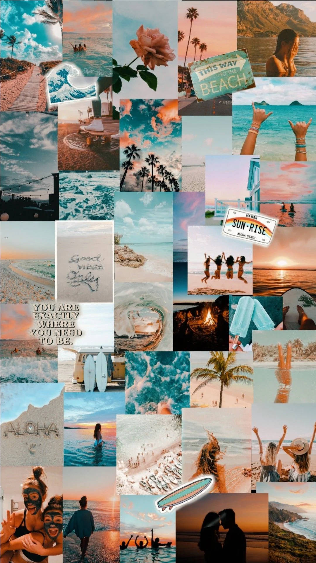 Summer Collage Beach Wallpapers Wallpaper Cave