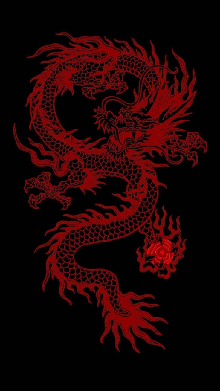 Red Neon Dragon Wallpapers Wallpaper Cave