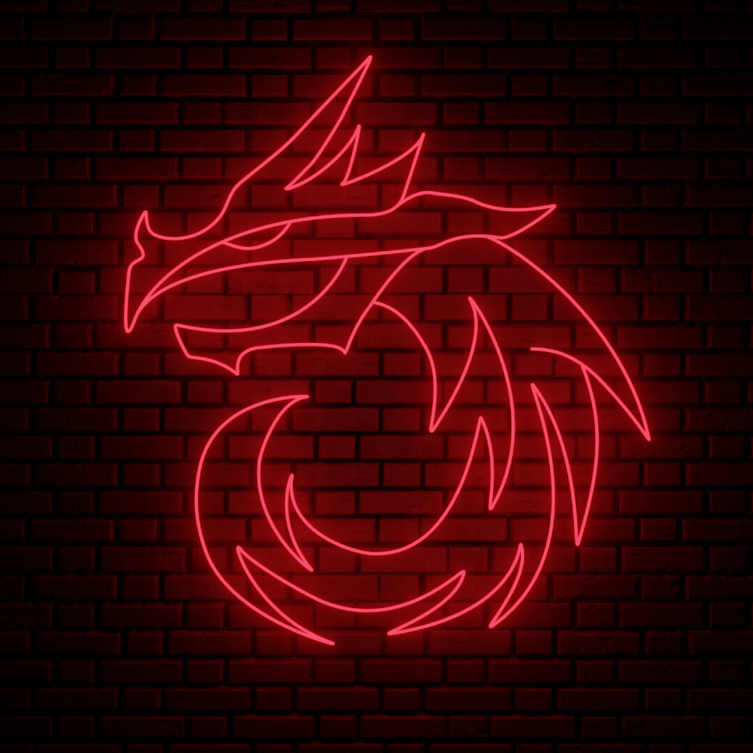 Red Neon Dragon Wallpapers Wallpaper Cave