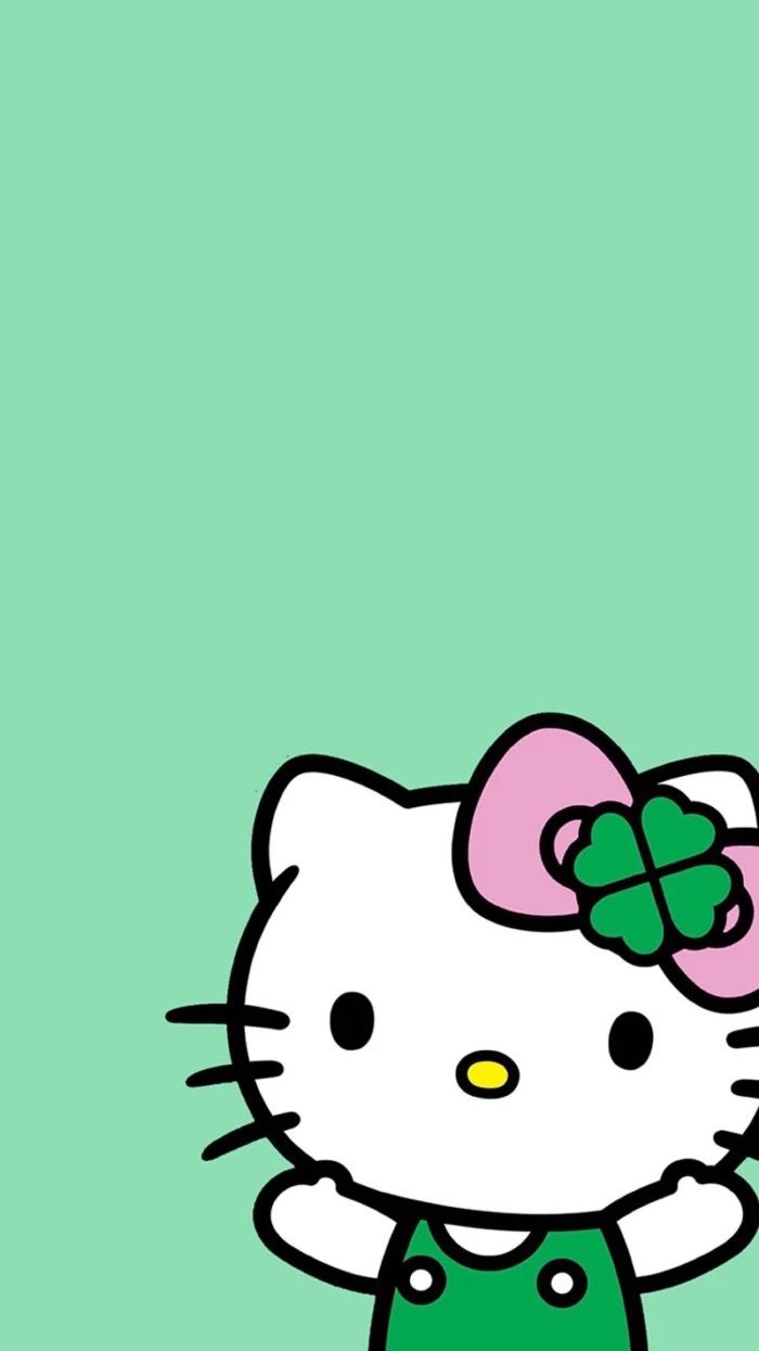 Green Hello Kitty Wallpapers Wallpaper Cave