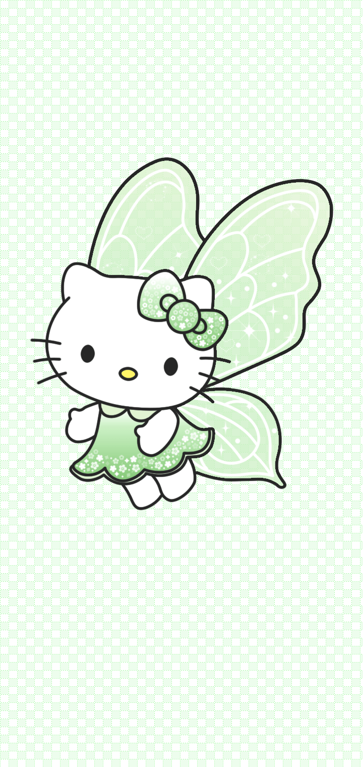 Green Hello Kitty Wallpapers Wallpaper Cave