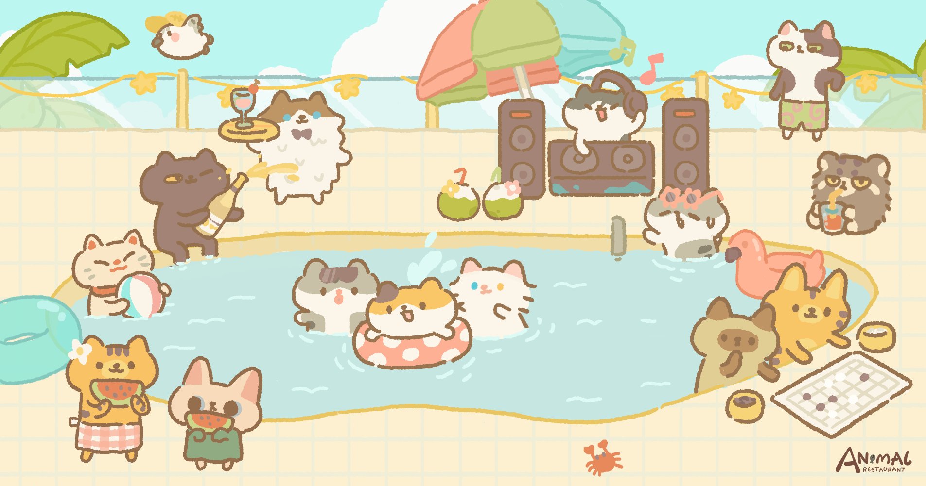 Kawaii Cats Summer Wallpapers Wallpaper Cave