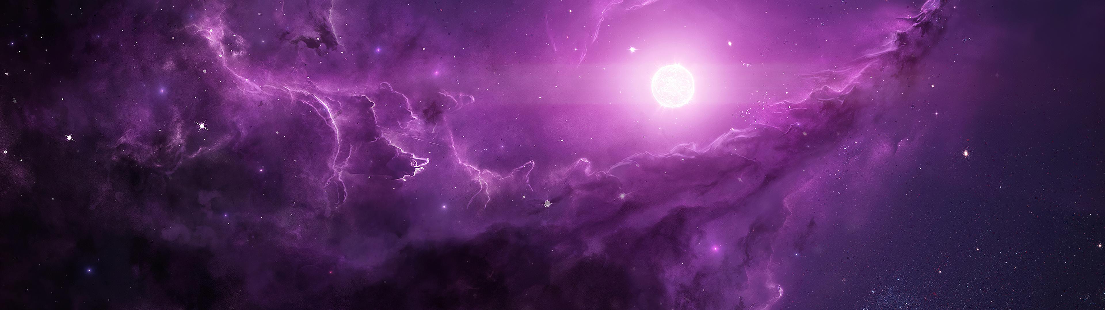Purple Dual Monitor Wallpapers Wallpaper Cave