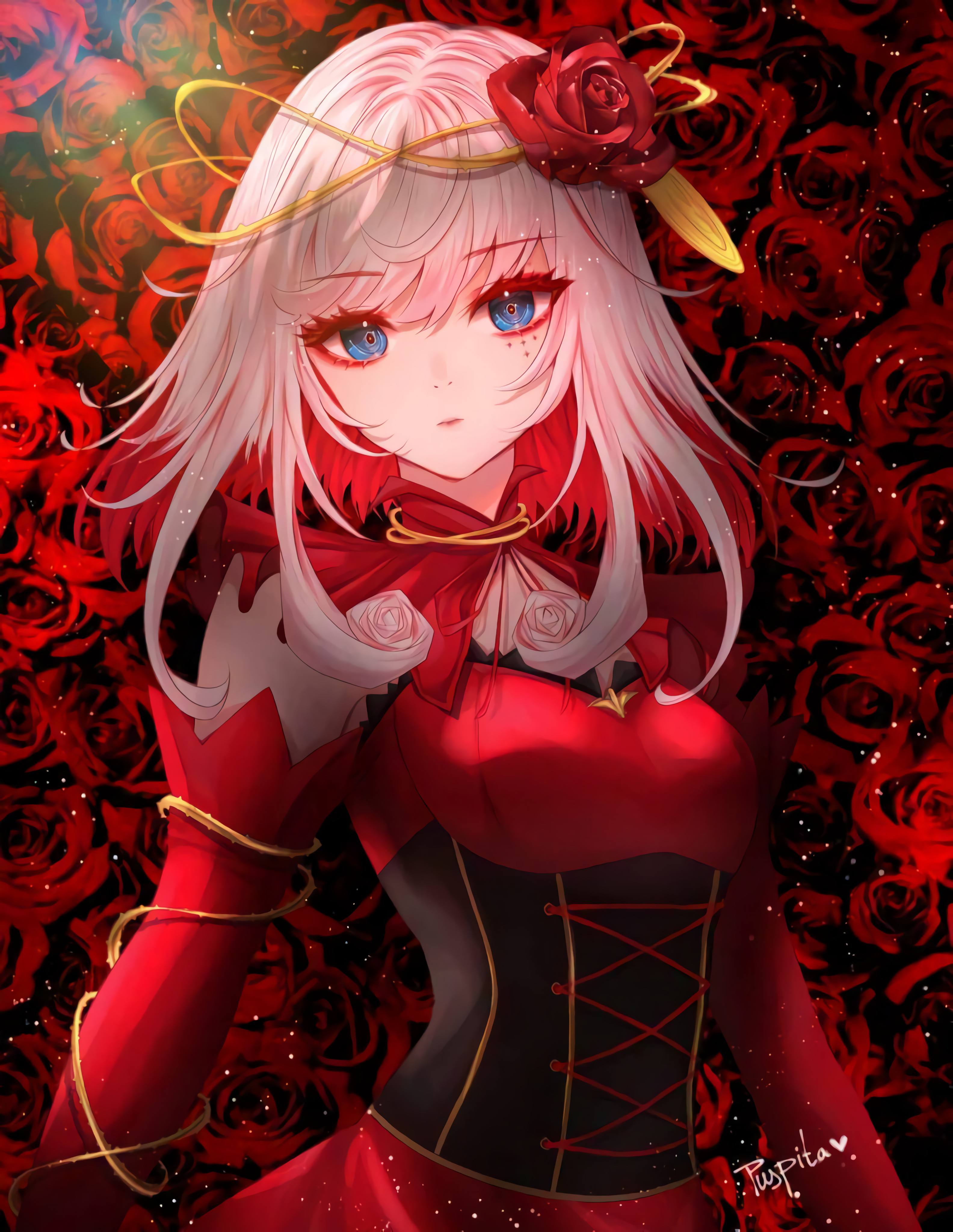Red Girl Anime Wallpapers Wallpaper Cave