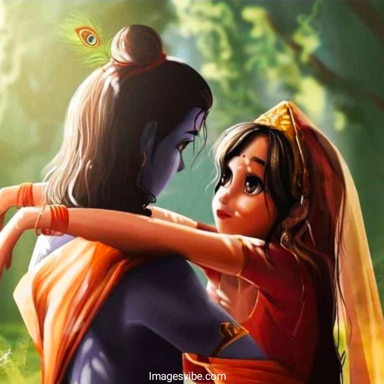 Radha Krishna Cute Wallpapers Wallpaper Cave