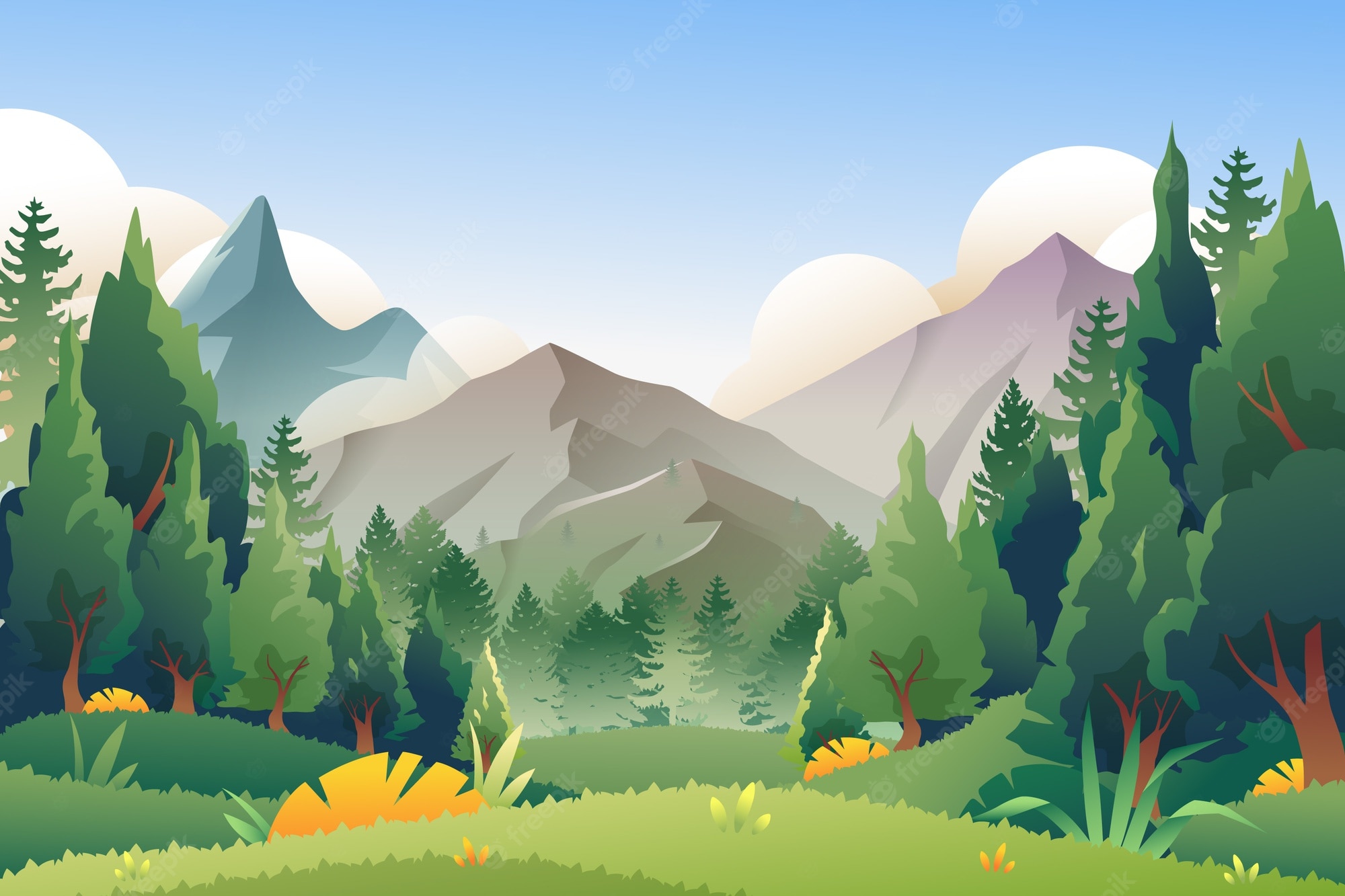 Vector Mountains Wallpapers Wallpaper Cave