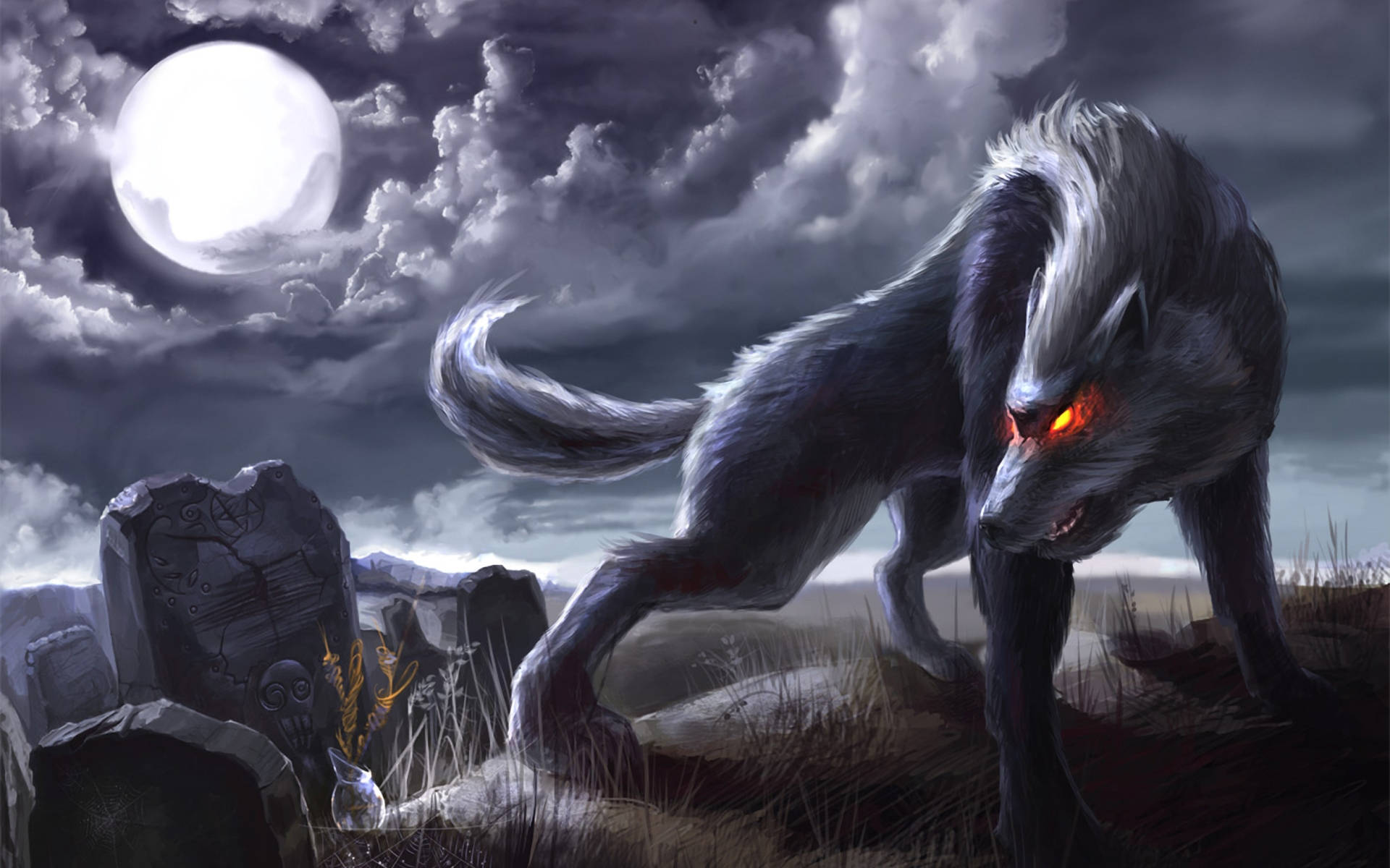 Black Wolf Anime Wallpapers Wallpaper Cave