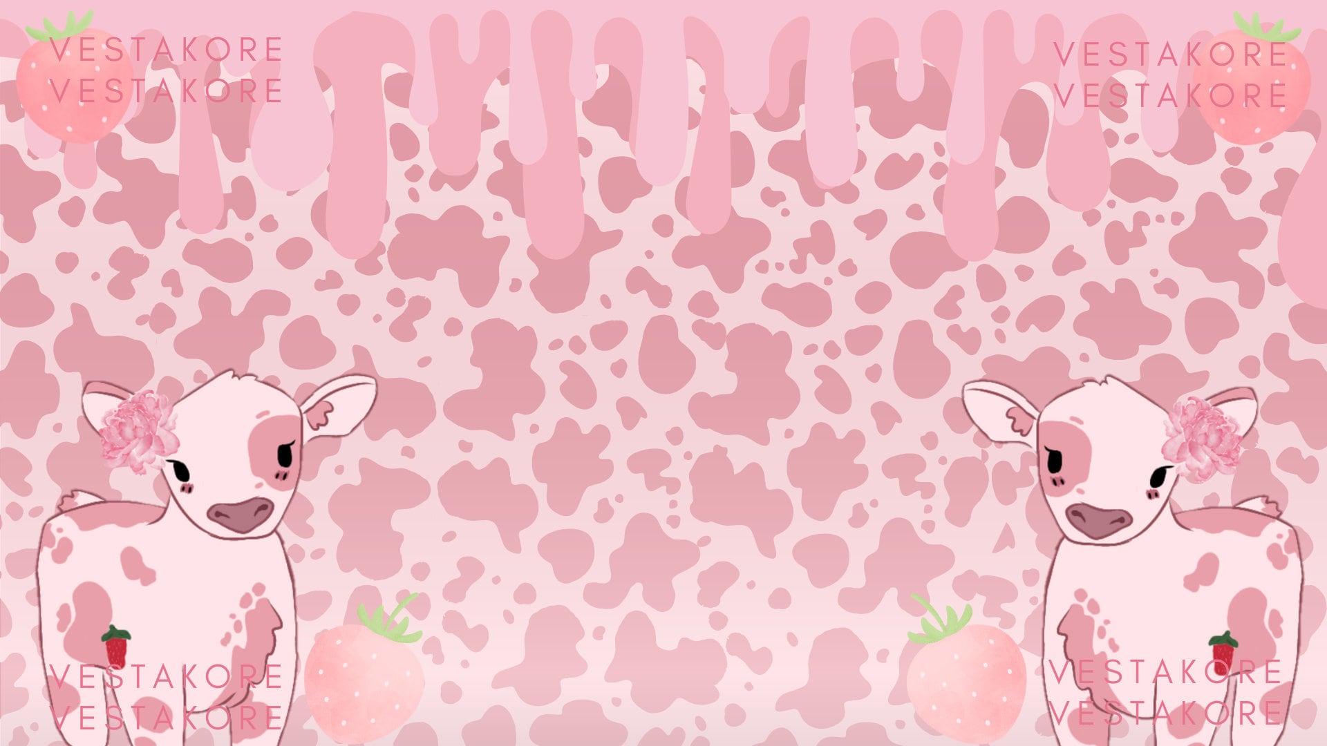 Cute Strawberry Cow Wallpapers Wallpaper Cave