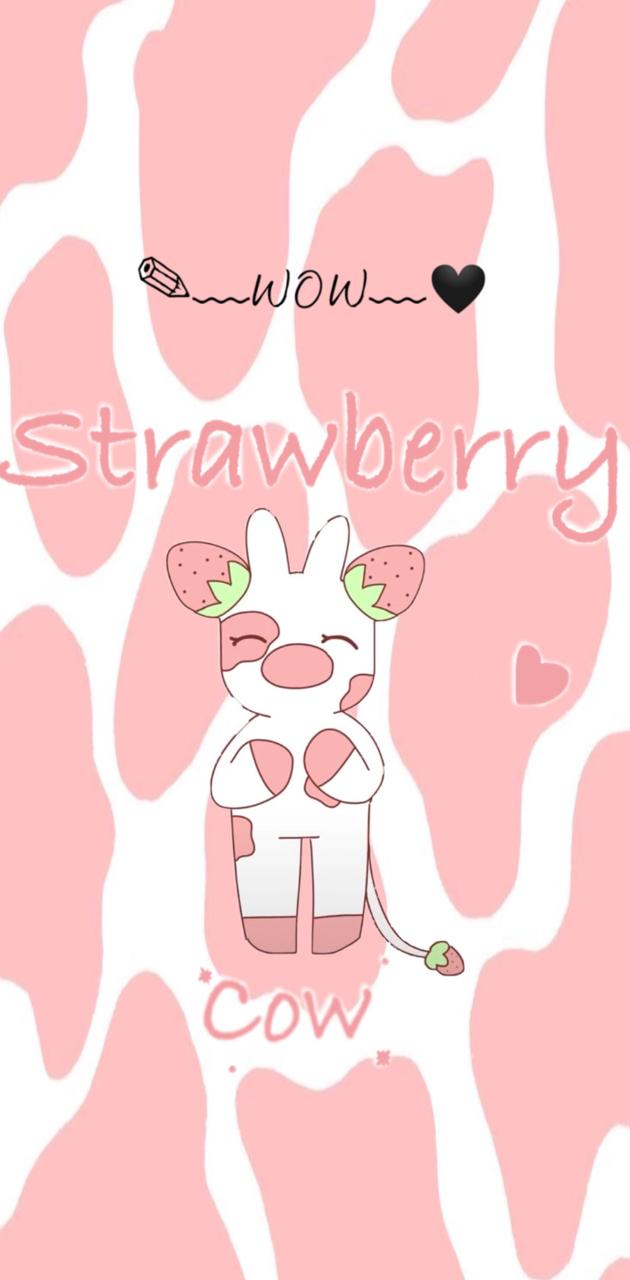 Cute Strawberry Cow Wallpapers Wallpaper Cave
