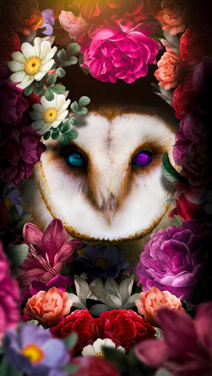 Owl And Flowers Wallpapers Wallpaper Cave