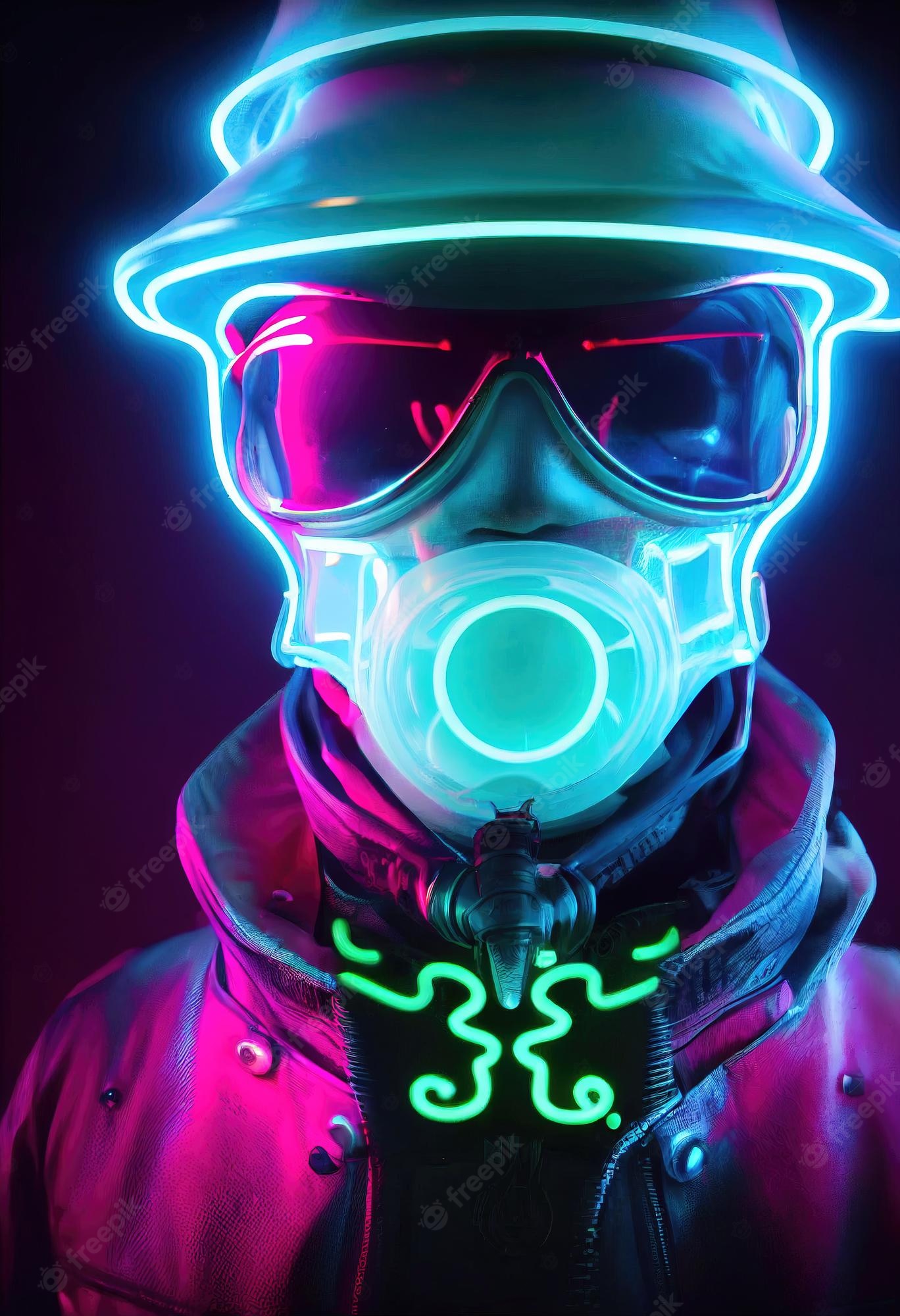 Green Gas Mask Wallpaper