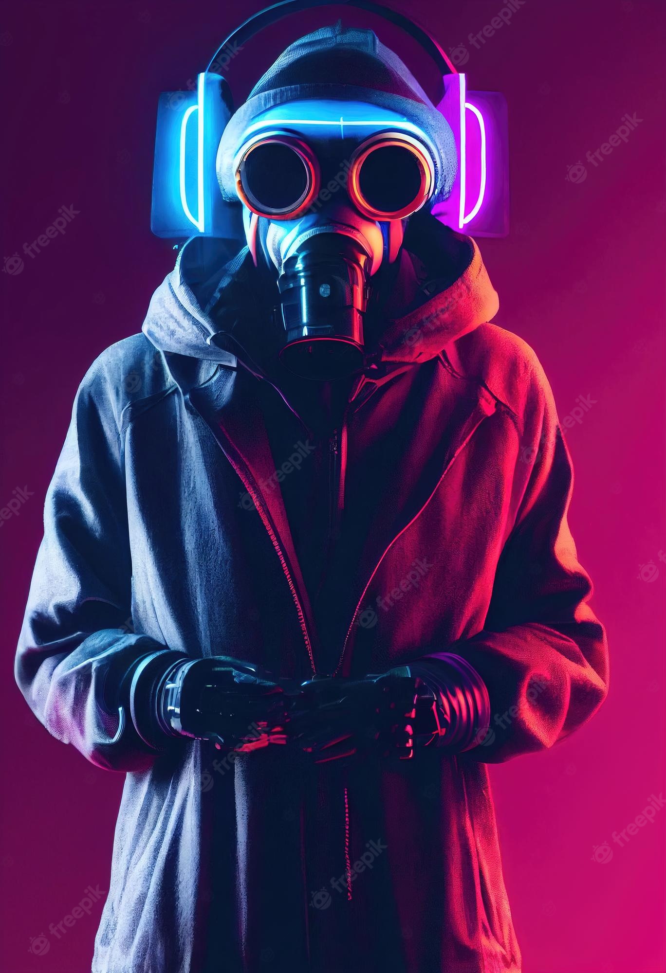Neon Gas Mask Wallpapers Wallpaper Cave