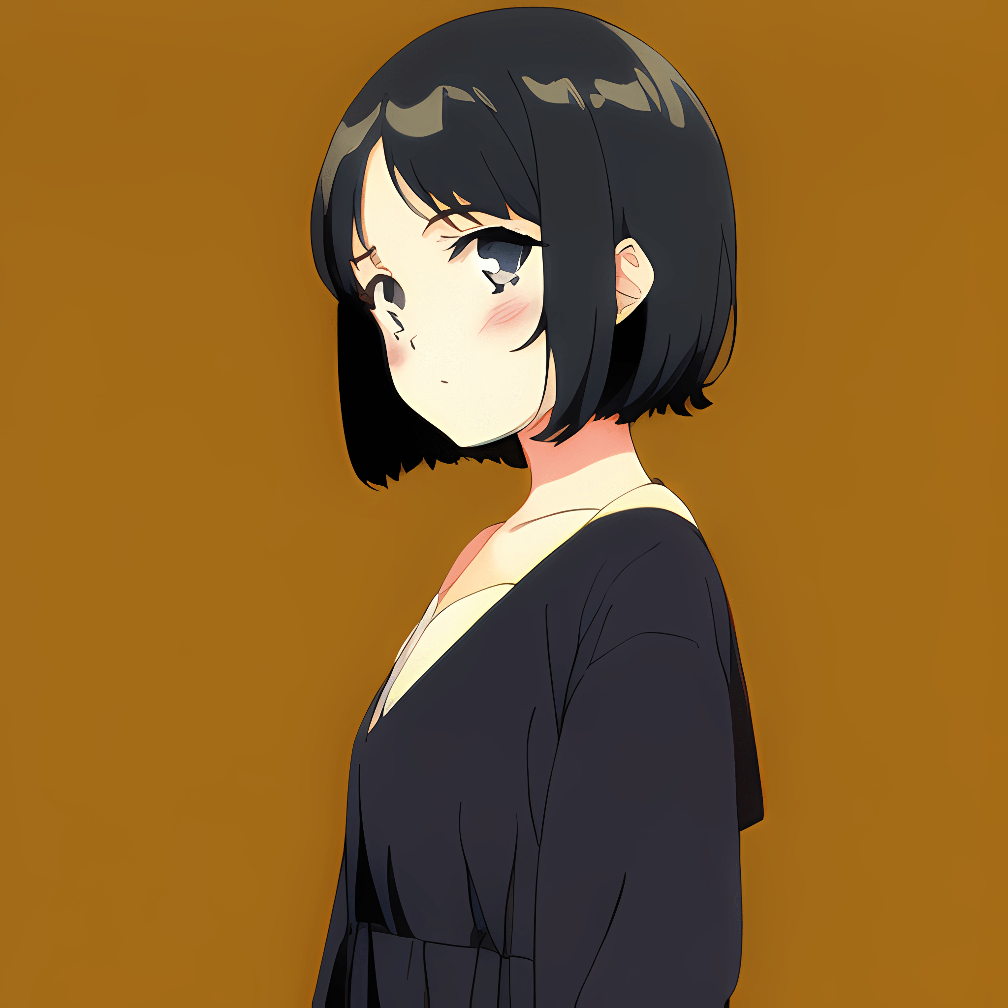 Anime Girl With Short Hair(09)