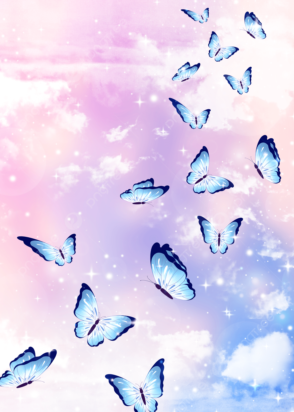 Blue Butterfly iPhone Wallpapers Wallpaper Cave