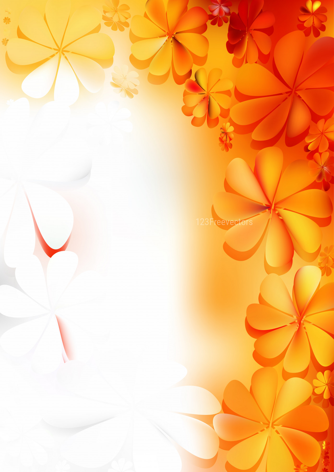 Orange Floral Wallpapers Wallpaper Cave