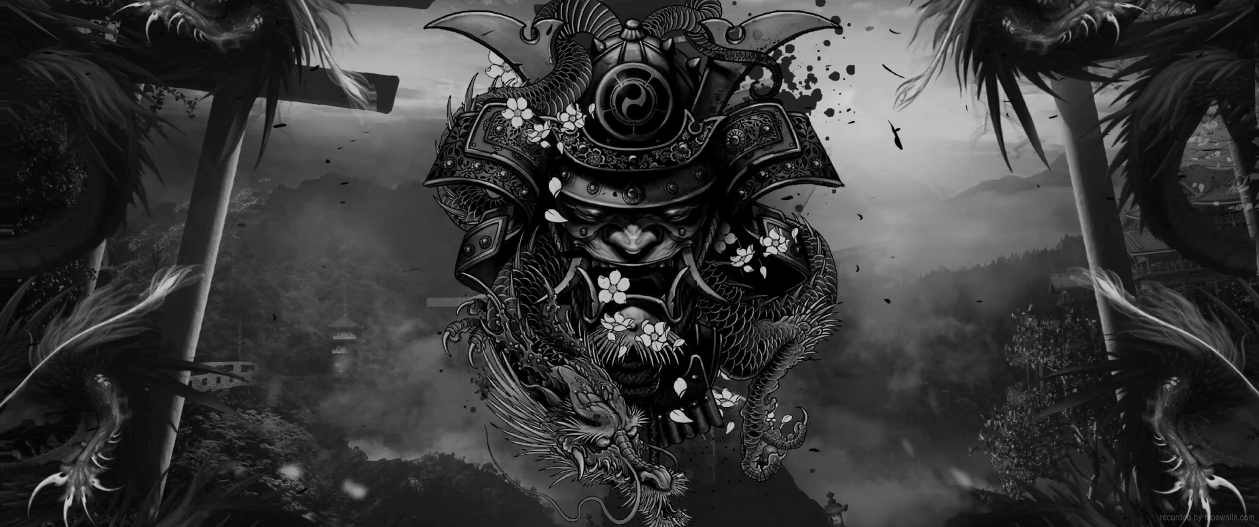 Oni Desktop Black And White Wallpapers Wallpaper Cave