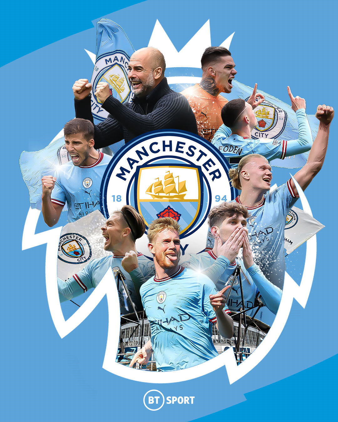 Man City Treble Winners Wallpapers Wallpaper Cave