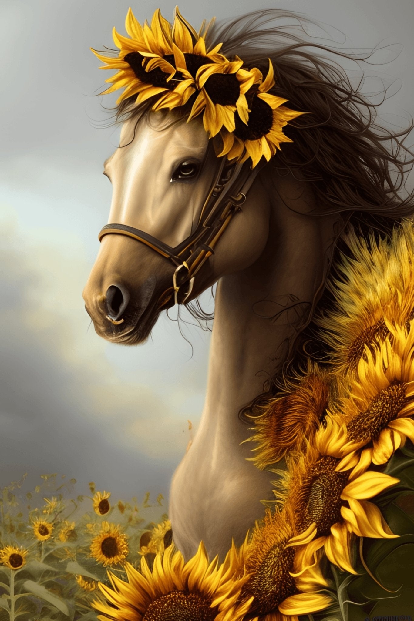 Horse Sunflower Wallpapers Wallpaper Cave