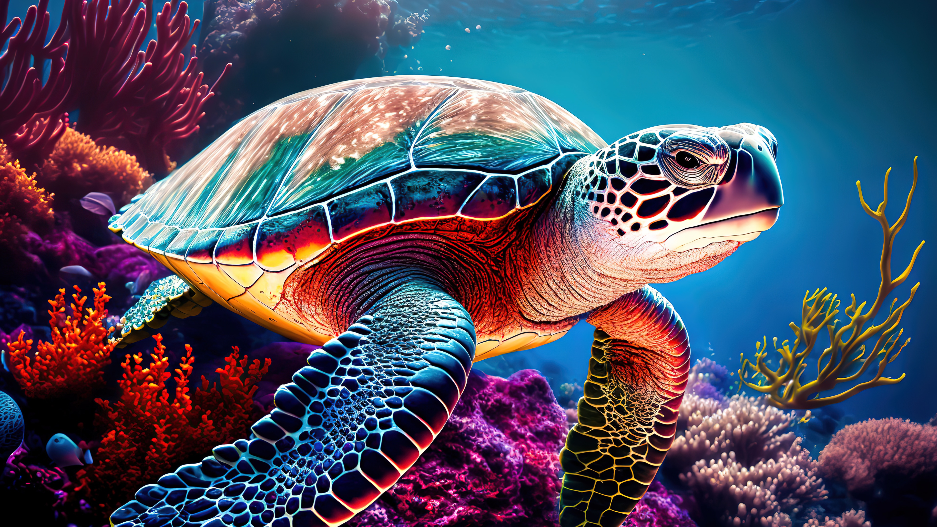 Blue Turtle Wallpapers Wallpaper Cave