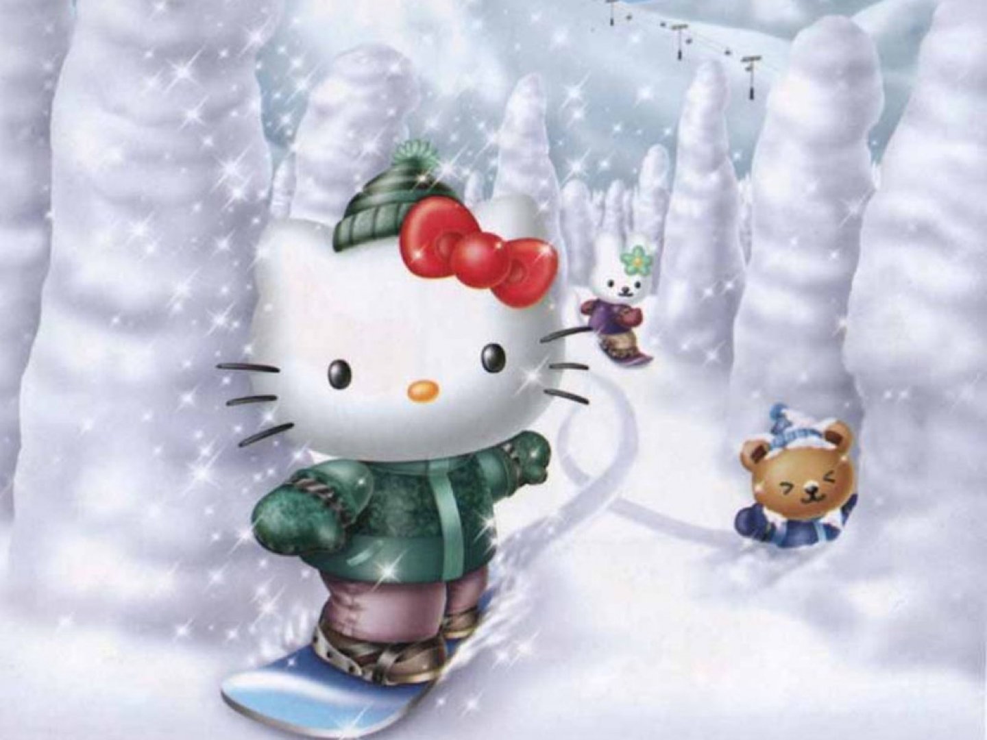 Cute Hello Kitty Winter Wallpapers Wallpaper Cave