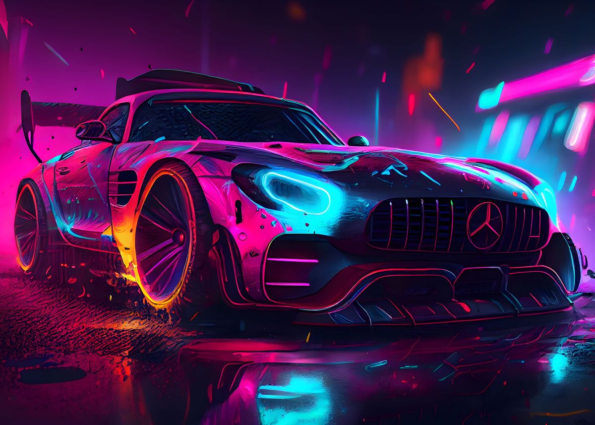 Neon Mercedes Wallpapers Wallpaper Cave