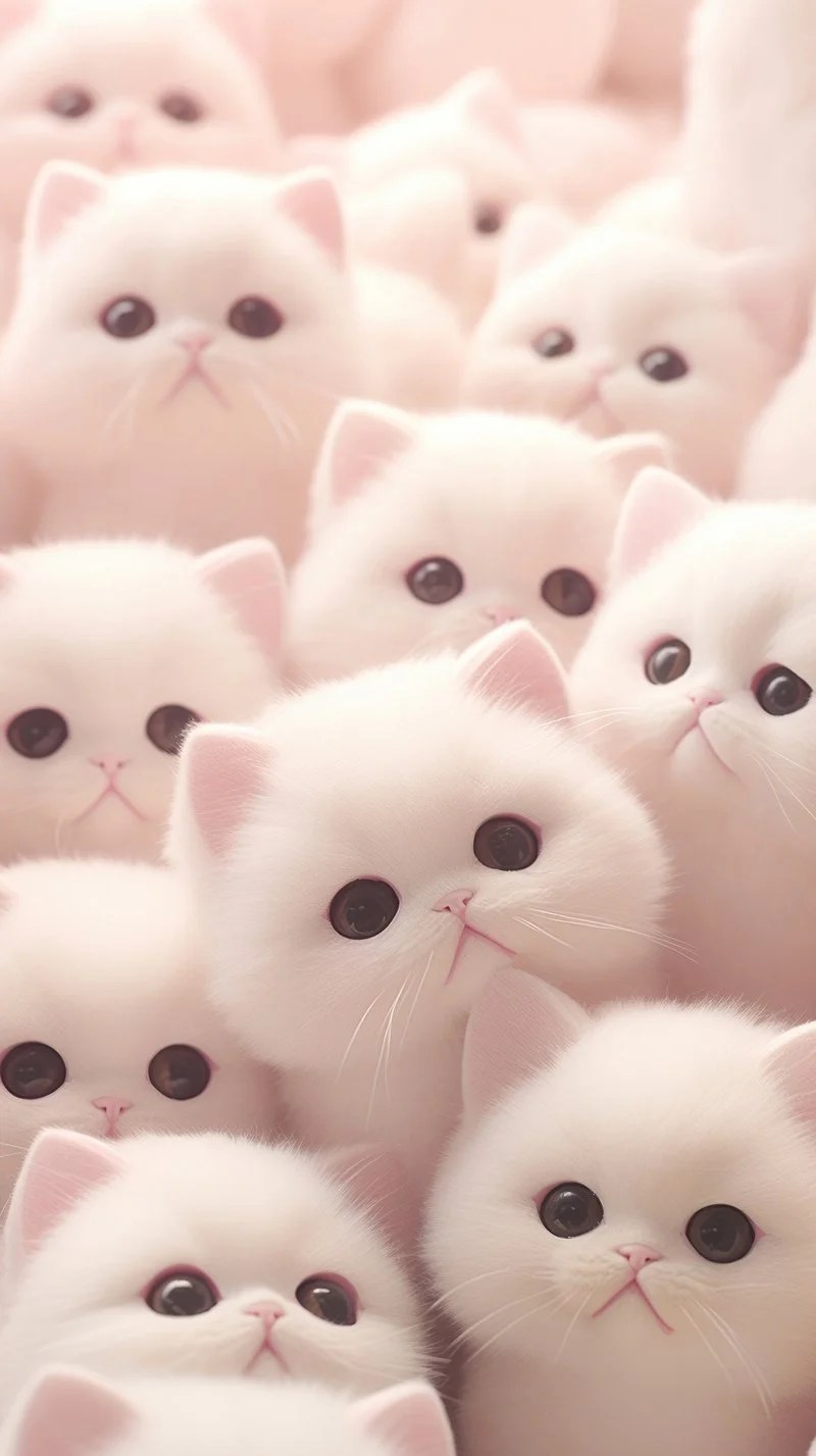 Cute Pink Cats Wallpapers Wallpaper Cave