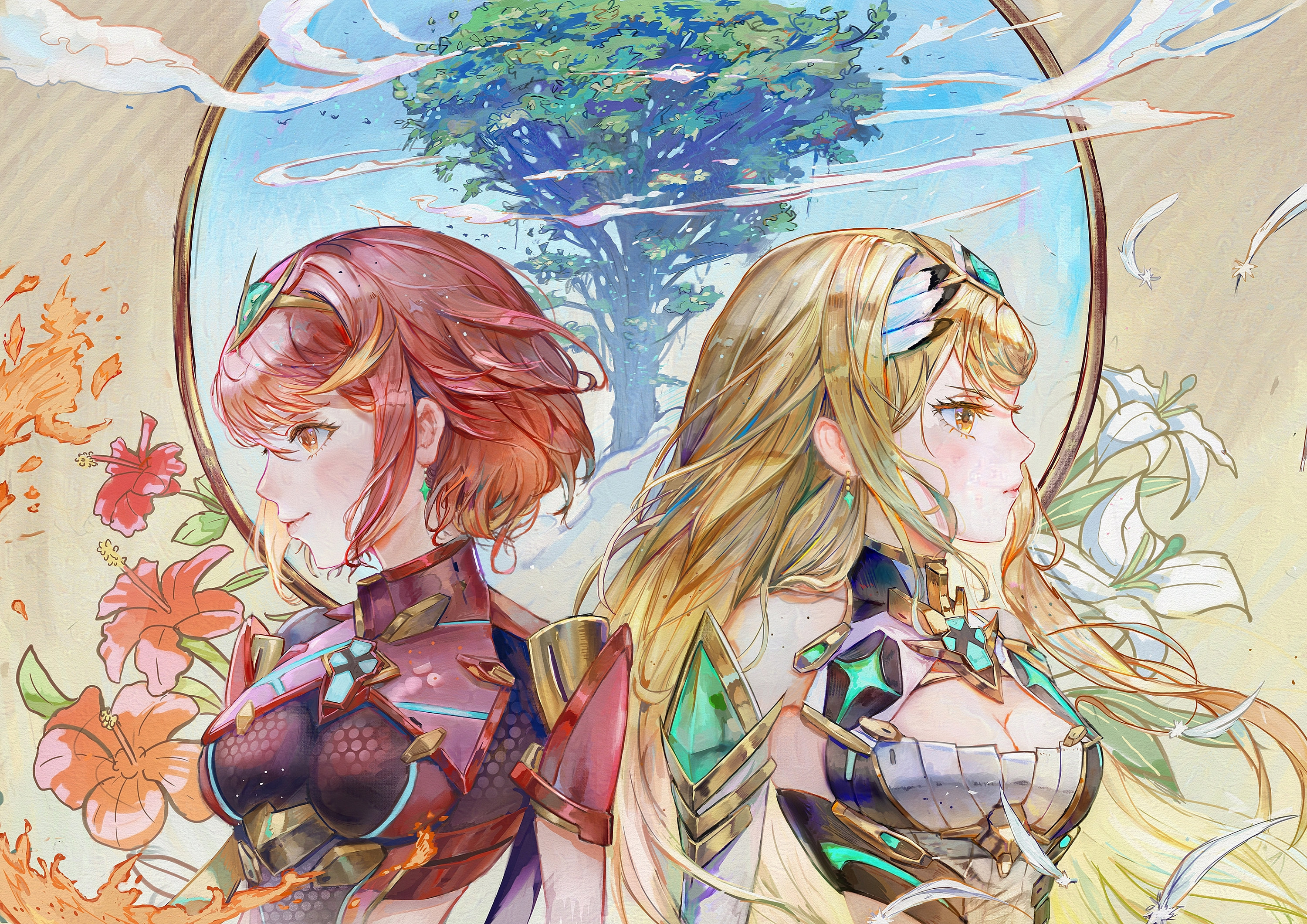 Pyra And Mythra Computer Wallpapers Wallpaper Cave