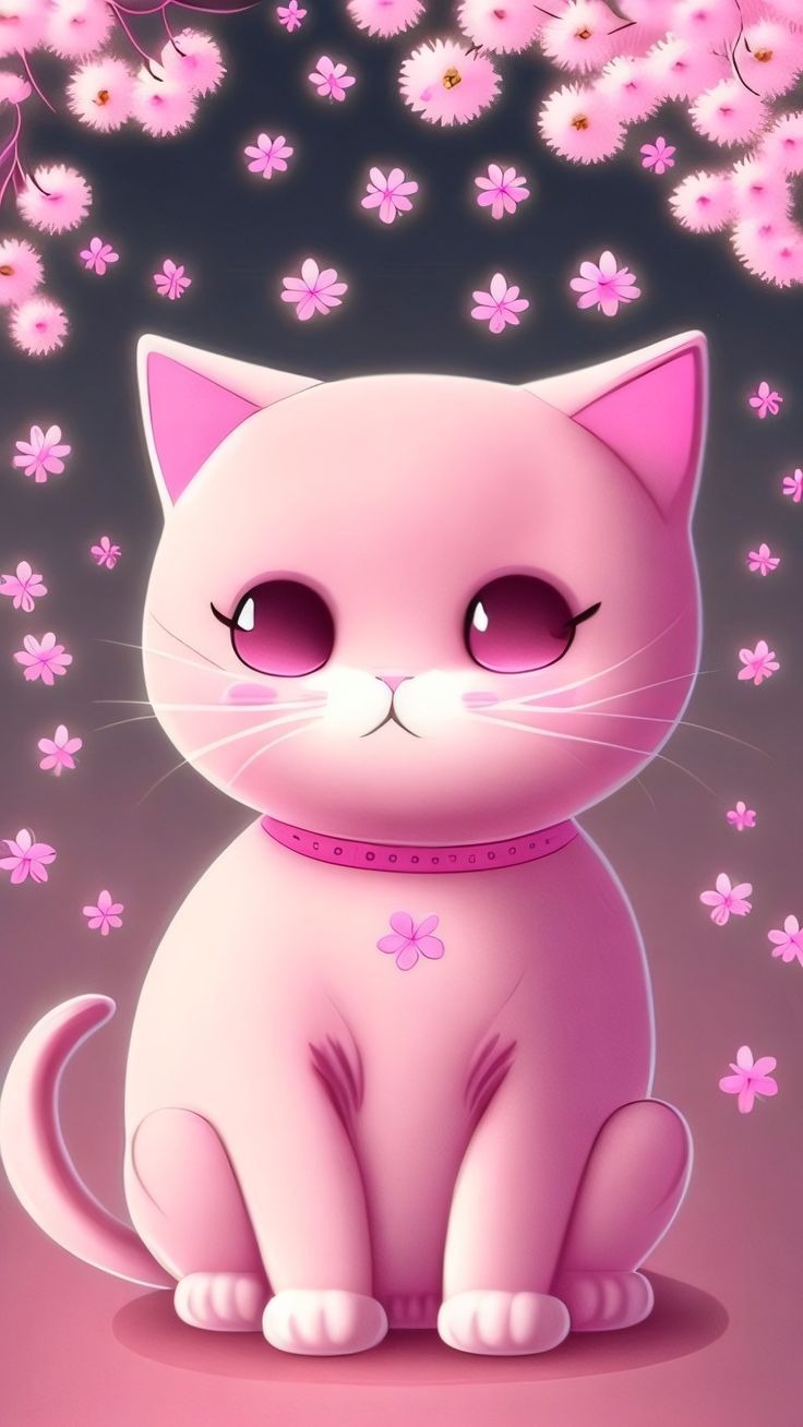 Cute Pink Cats Wallpapers Wallpaper Cave